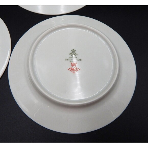 Tirschenreuth Bavaria The Elgin Butter Plates Set of 4 Germany 6 Inch Silver - Picture 11 of 12